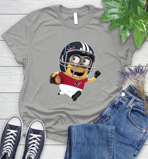 NFL Houston Texans Minions Disney Football Sports Women's T-Shirt 10