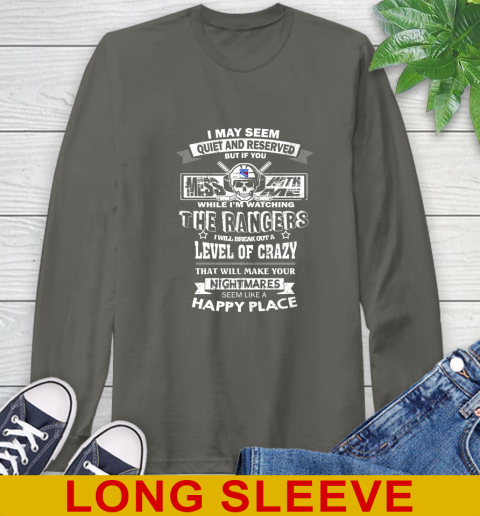 New York Rangers NHL Hockey If You Mess With Me While I'm Watching My Team Long Sleeve T-Shirt - Image 11