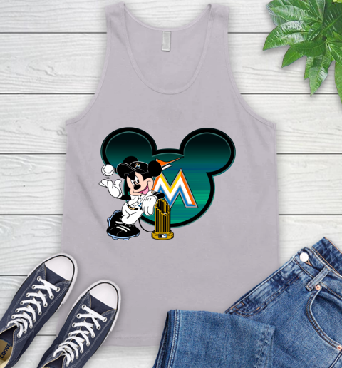 MLB Miami Marlins The Commissioner's Trophy Mickey Mouse Disney Tank Top 4