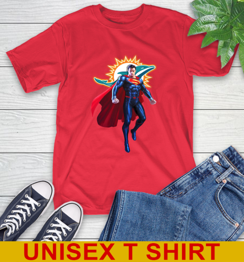 NFL Superman DC Sports Football Miami Dolphins T-Shirt 10