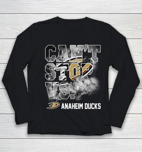 NHL Anaheim Ducks Hockey Can't Stop Vs Youth Long Sleeve