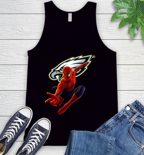 NFL Spider Man Avengers Endgame Football Philadelphia Eagles Tank Top 2