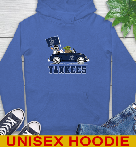 MLB Baseball New York Yankees Darth Vader Baby Yoda Driving Star Wars Shirt Hoodie 9