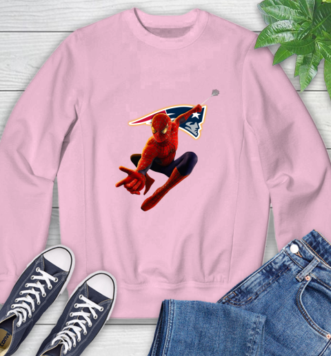 NFL Spider Man Avengers Endgame Football New England Patriots Sweatshirt 9