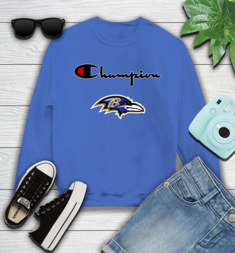 NFL Football Baltimore Ravens Champion Shirt Youth Sweatshirt 4