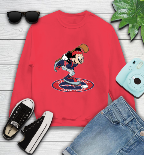 NHL Hockey Washington Capitals Cheerful Mickey Disney Shirt Sweatshirt 10