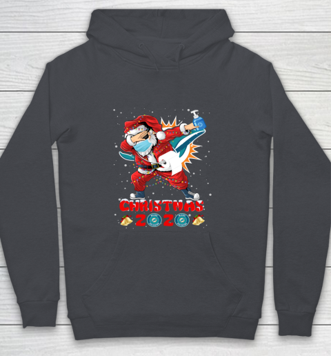 Miami Dolphins Funny Santa Claus Dabbing Christmas 2020 NFL Youth Hoodie 5