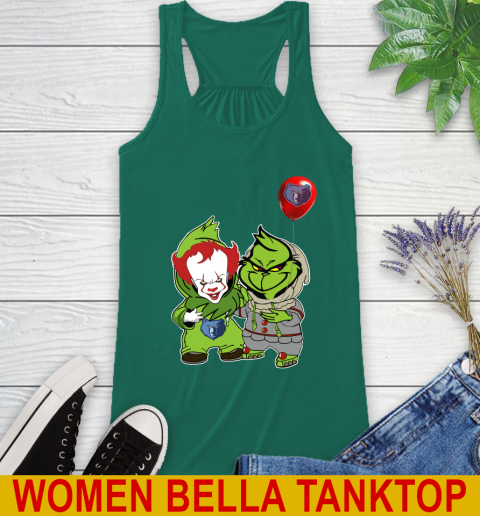Memphis Grizzlies Baby Pennywise Grinch Christmas NBA Basketball Racerback Tank 7