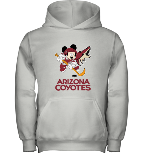 NHL Hockey Mickey Mouse Team Arizona Coyotes Youth Hoodie