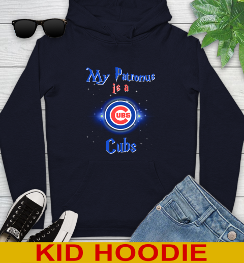MLB Baseball Harry Potter My Patronus Is A Chicago Cubs Youth Hoodie 3