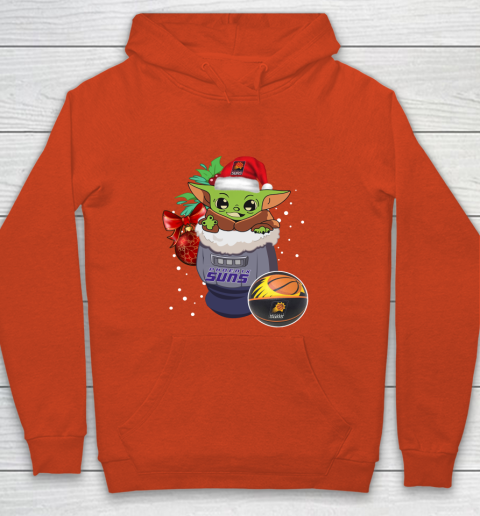 Phoenix Suns Christmas Baby Yoda Star Wars Funny Happy NBA Youth Hoodie 4