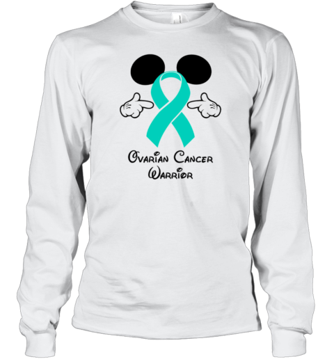 Mickey Mouse Ovarian Cancer Warrior Long Sleeve T-Shirt