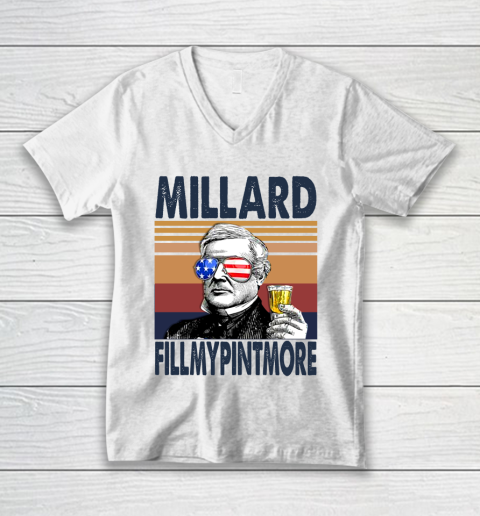 Millard Fillmypintmore Drink Independence Day The 4th Of July Shirt V-Neck T-Shirt