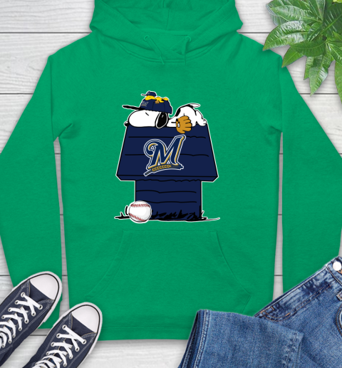 MLB Milwaukee Brewers Snoopy Woodstock The Peanuts Movie Baseball T Shirt Hoodie 8