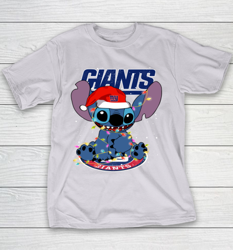 New York Giants NFL Football noel stitch Christmas Youth T-Shirt 2