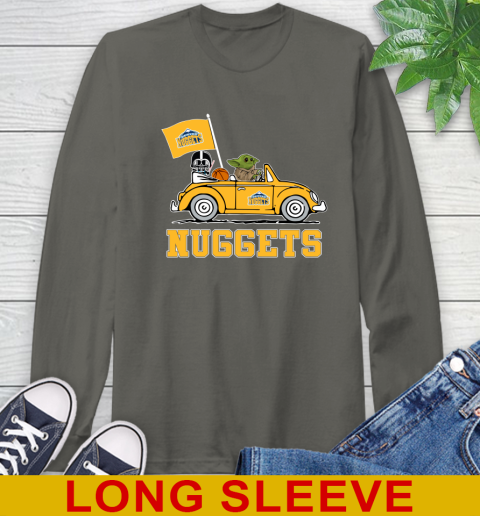 NBA Basketball Denver Nuggets Darth Vader Baby Yoda Driving Star Wars Shirt Long Sleeve T-Shirt 8