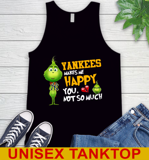 MLB New York Yankees Makes Me Happy You Not So Much Grinch Baseball Sports Tank Top