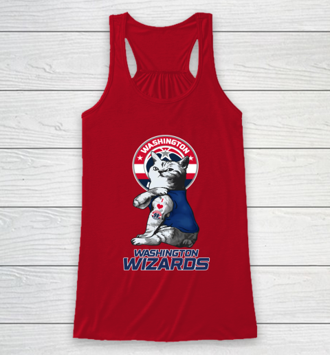 NBA Basketball My Cat Loves Washington Wizards Racerback Tank 4