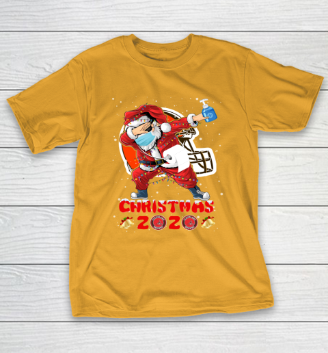 Cleveland Browns Funny Santa Claus Dabbing Christmas 2020 NFL T-Shirt 2