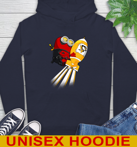 NHL Hockey Pittsburgh Penguins Deadpool Minion Marvel Shirt Hoodie 3