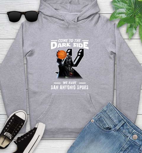 NBA Come To The Dark Side We Have San Antonio Spurs Star Wars Darth Vader Basketball Youth Hoodie 6