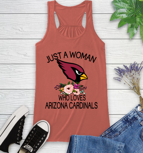 NFL Just A Woman Who Loves Arizona Cardinals Football Sports Racerback Tank 2