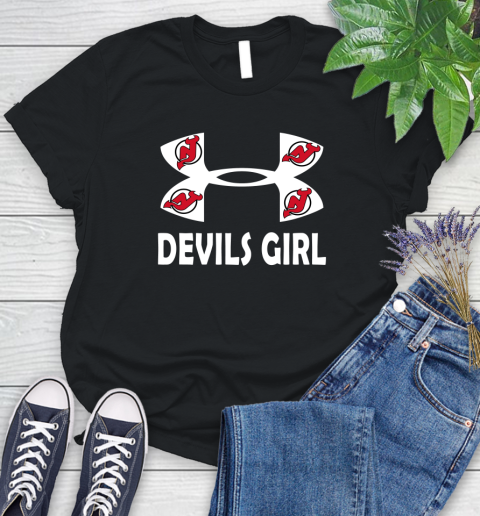 NHL New Jersey Devils Girl Under Armour Hockey Sports Women's T-Shirt