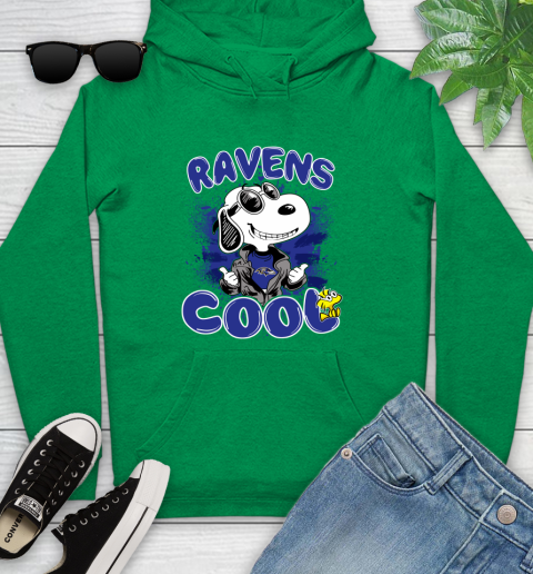 NFL Football Baltimore Ravens Cool Snoopy Shirt Youth Hoodie 7