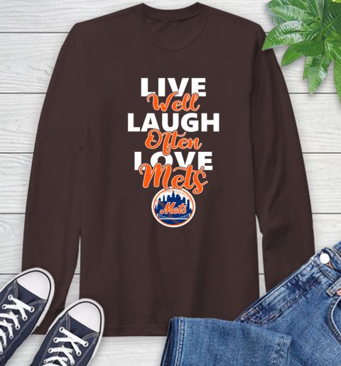MLB Baseball New York Mets Live Well Laugh Often Love Shirt Long Sleeve T-Shirt 8
