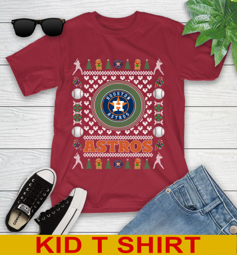 Houston Astros Merry Christmas MLB Baseball Loyal Fan Youth T-Shirt 12