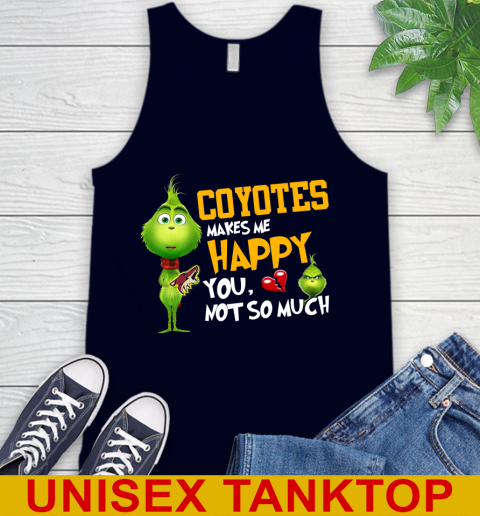 NHL Arizona Coyotes Makes Me Happy You Not So Much Grinch Hockey Sports Tank Top 2