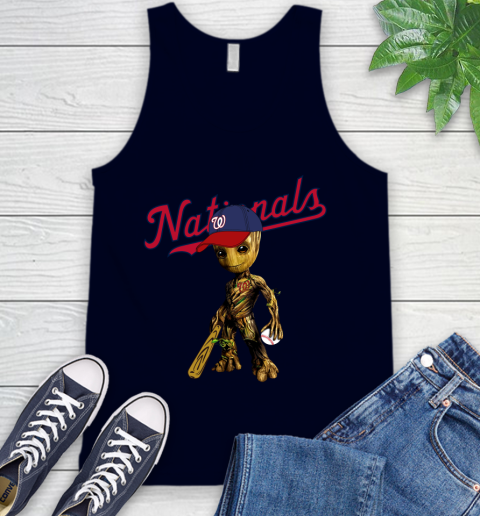 MLB Washington Nationals Groot Guardians Of The Galaxy Baseball Tank Top 3
