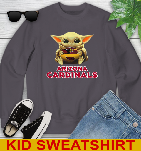 NFL Football Arizona Cardinals Baby Yoda Star Wars Shirt Youth Sweatshirt 6