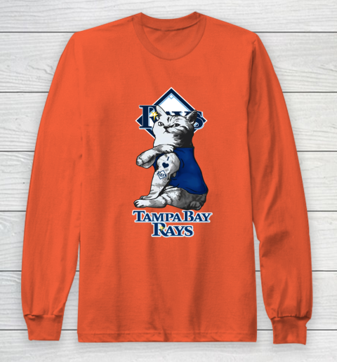 MLB Baseball My Cat Loves Tampa Bay Rays Long Sleeve T-Shirt 3