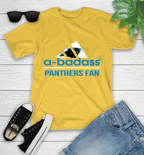 Carolina Panthers NFL Football A Badass Adidas Adoring Fan Sports Youth T-Shirt 10