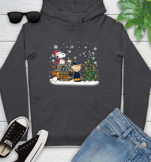 Utah Jazz NBA Basketball Christmas The Peanuts Movie Snoopy Championship Youth Hoodie 8