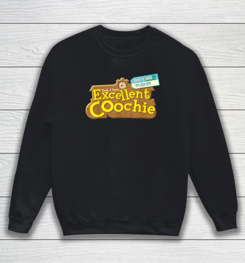 Date Me Please Yeah I Have Excellent Coochie Funny Saying Sweatshirt