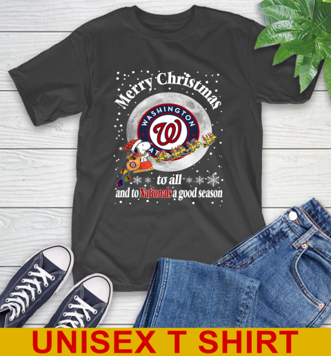 Washington Nationals Merry Christmas To All And To Nationals A Good Season MLB Baseball Sports T-Shirt