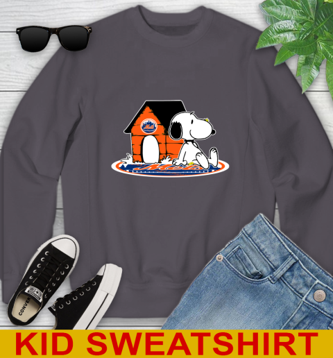 MLB Baseball New York Mets Snoopy The Peanuts Movie Shirt Youth Sweatshirt 6