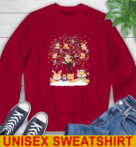 Shiba inu dog pet lover light christmas tree shirt 33