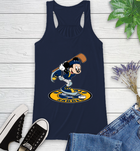 NHL Hockey Buffalo Sabres Cheerful Mickey Disney Shirt Racerback Tank 11