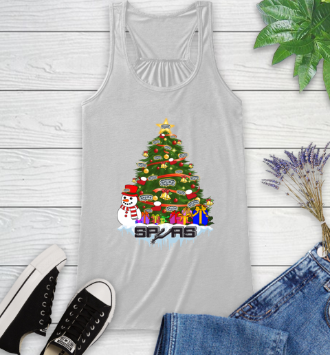 San Antonio Spurs Merry Christmas NBA Basketball Sports Racerback Tank