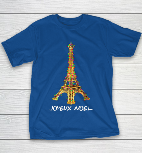 Joyeux Noel French Merry Christmas Eiffel Tower Youth T-Shirt 6