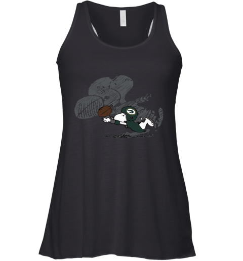 Green Bay Packers Snoopy Plays The Football Game Racerback Tank