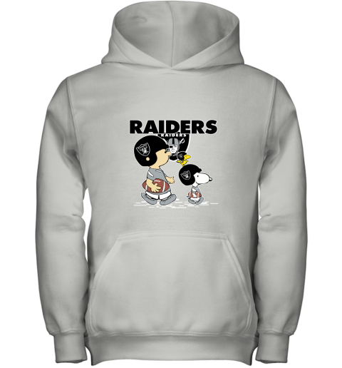 Oakland Raiders Let's Play Football Together Snoopy NFL Youth Hoodie