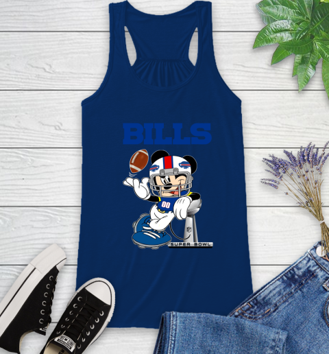 NFL Buffalo Bills Mickey Mouse Disney Super Bowl Football T Shirt Racerback Tank 9