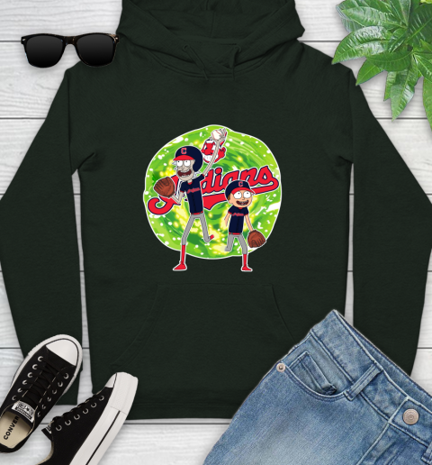 MLB Cleveland Indians Rick And Morty Baseball Sports Youth Hoodie 13
