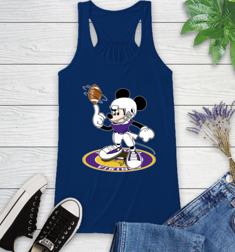 NFL Football Minnesota Vikings Cheerful Mickey Disney Shirt Racerback Tank 8