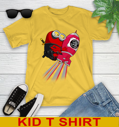 NBA Basketball Toronto Raptors Deadpool Minion Marvel Shirt Youth T-Shirt 9