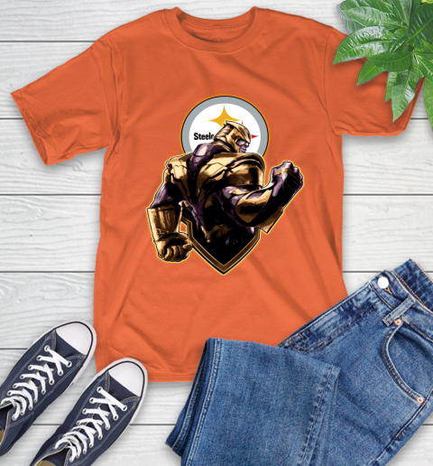 NFL Thanos Avengers Endgame Football Sports Pittsburgh Steelers T-Shirt 5